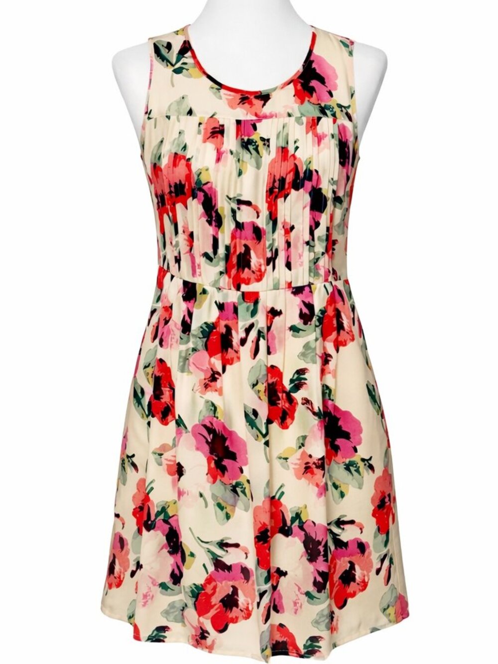 Madewell Silk Tea Rose Floral Pleated Pocket Dress Size 2 Lined